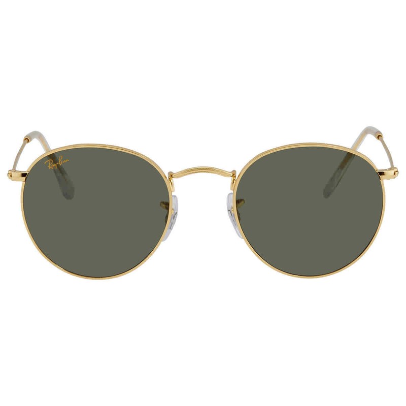 Ray Ban Round Metal Legend Gold Green Classic G15 Unisex Sunglasses RB3447