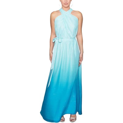 

Rachel Rachel Roy Женское синее шифоновое вечернее платье макси  BHFO 6243, Silk blue combo