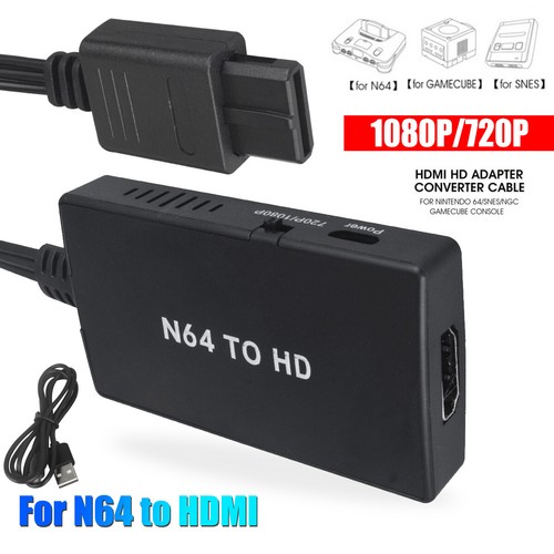 N64 To HDMI Converter Adapter HD Link Cable for Gamecube Super NES SNES