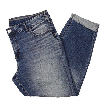 Silver Jeans Co. Женские синие джинсы средней посадки с прямыми штанинами Plus 22W BHFO 6443