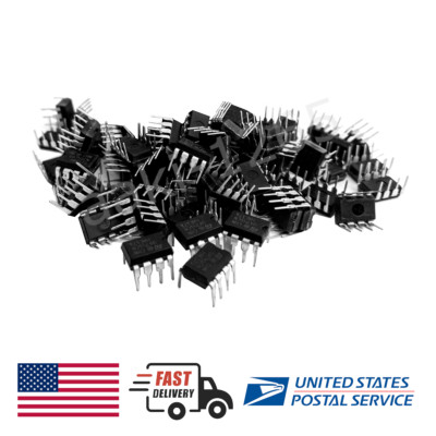 50pcs Bulk Op-amp UA741CN DIP-8 Operational Amplifier IC USA