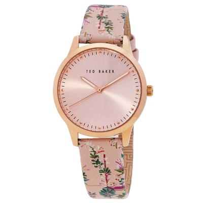 Женские часы Ted Baker Fitzrovia Jardin с кварцевым циферблатом из розового золота BKPFZF006