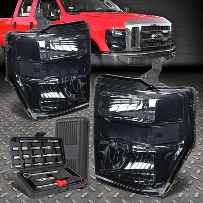 ДЛЯ 08-10 FORD SUPER DUTY F250-550 ДЫМЧАТЫЙ КОРПУС ПРОЗРАЧНАЯ БОКОВАЯ ФАРА + НАБОР ИНСТРУМЕНТОВ