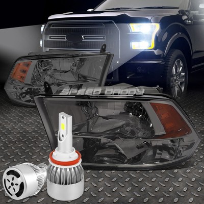 ЗАКОПЧЕННАЯ ЧЕТЫРЕХУГОЛЬНАЯ ФАРА + ЯНТАРНЫЙ УГОЛОК + БЕЛЫЙ СВЕТОДИОД H8 HID с ВЕНТИЛЯТОРОМ ДЛЯ 09-17 RAM DS DJ D2