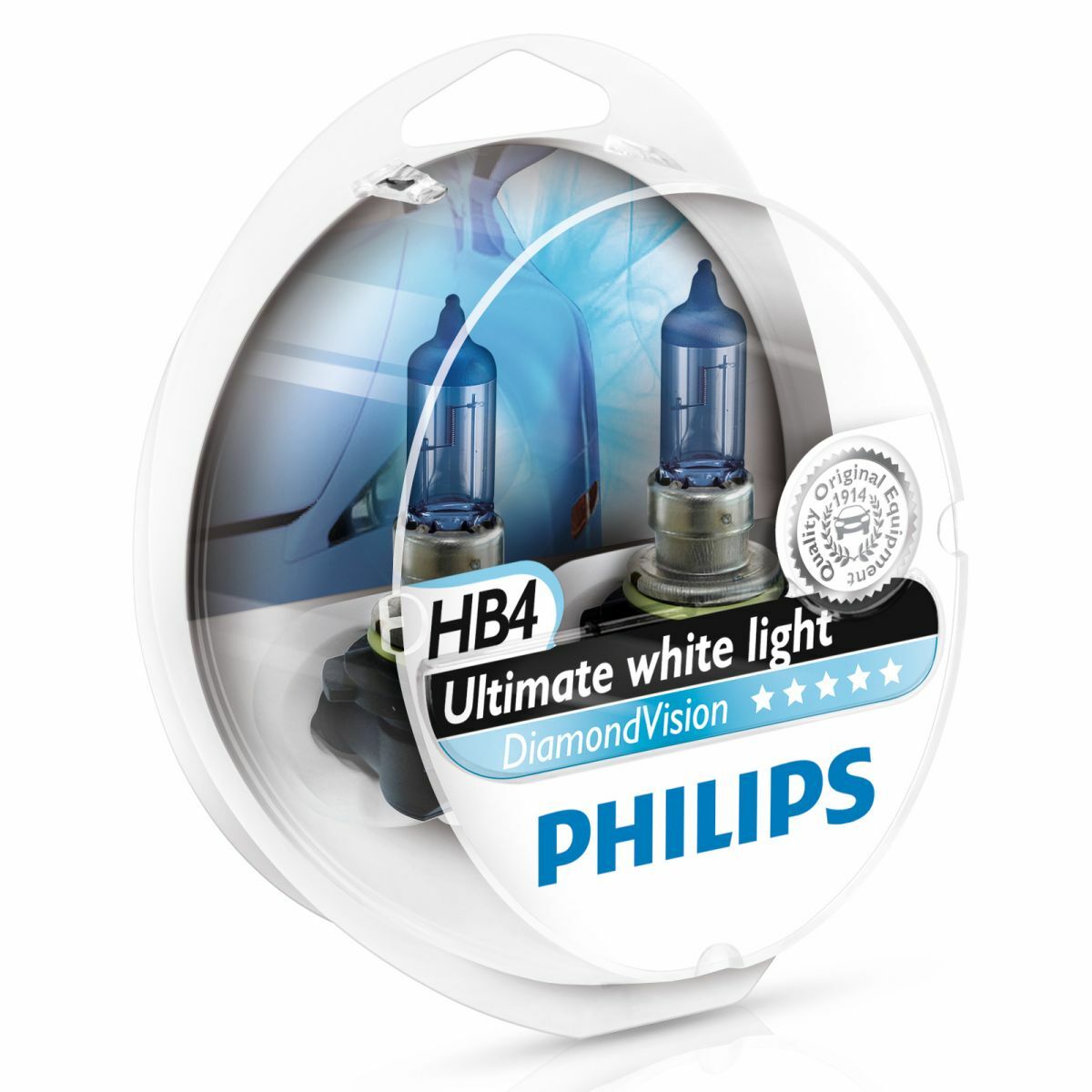Philips 9006 Hb4 Diamond Vision 5000k White Headlight Bulbs Germany 12v ...