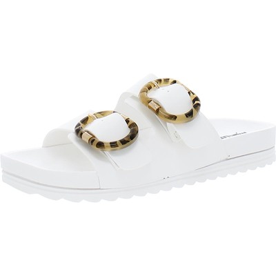 Женские сандалии Muk Luks Grand Cayman White Slide Sandals 8 Medium (B,M) BHFO 4813