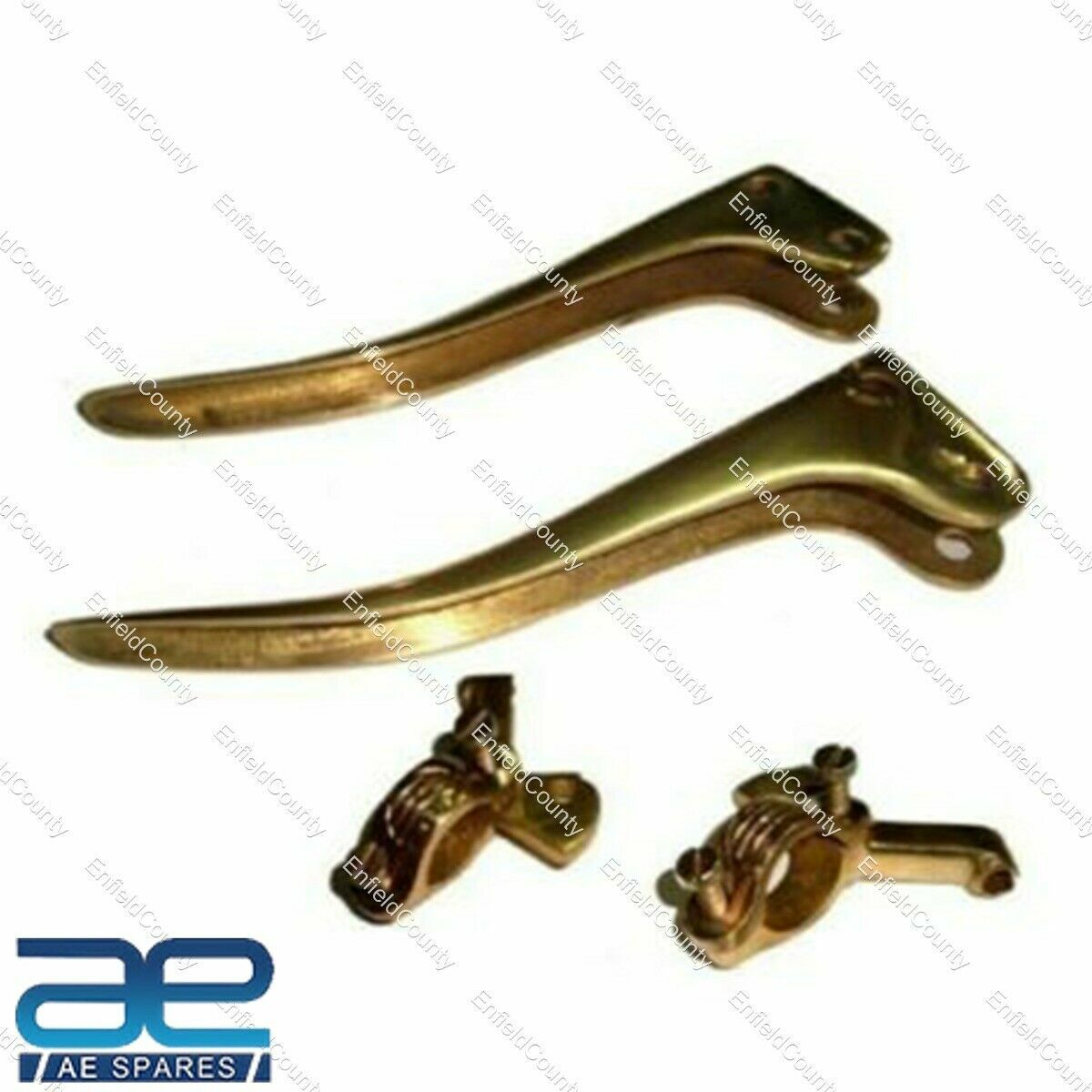 Fits Royal Enfield Early Models 7/8'' Handlebar Clutch Brake Lever Set Brass