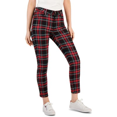 Укороченные узкие брюки Tommy Hilfiger женские Tribeca в красную клетку 2 BHFO 4596