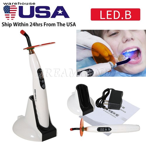 Woodpecker Style Wireless Cordless LED Dental Curing Light Lamp Teeth Whitening