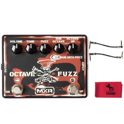 Dunlop MXR SF01 Slash Octave Fuzz Guitar Effects Pedal w/ Patch Cables & Cloth