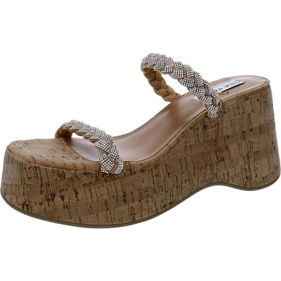 Женские сандалии на платформе Steve Madden Danya Silver, обувь 7, средний (B,M) BHFO, 1961 г.