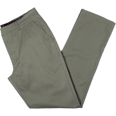 Мужские зеленые эластичные брюки-чино с прямыми штанинами Lords of Harlech 36/32 BHFO 9572