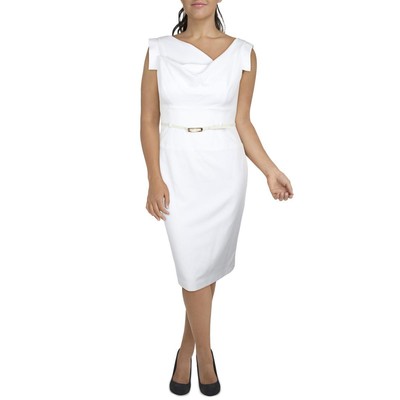 

Женское платье Black Halo с короткими рукавами Jackie White Wear to Work Dress  BHFO 1572, Белый
