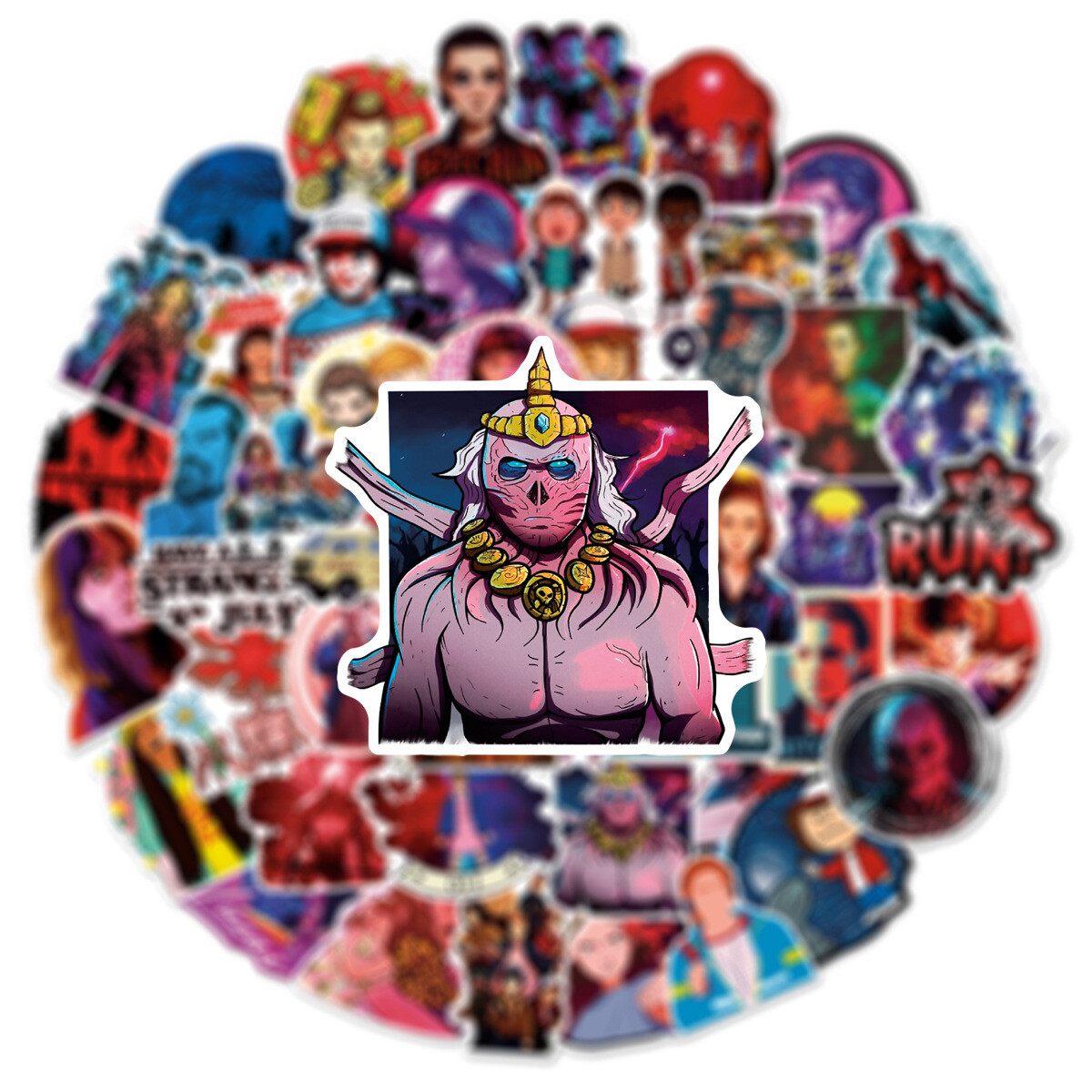 Mix 10/50 PCs Stranger Things Netflix Horror Drama Luggage Sticker -No Duplicate