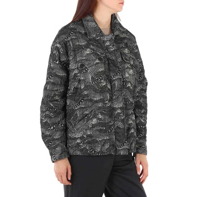Pre-owned Kenzo Lime Tea Cheetah Print Cotton Oversized Jacket In Green