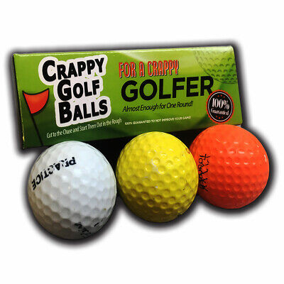 Crappy Golf Balls for a Crappy Golfer, Sleeve of Crappy Balls, Golf Gag Gifts