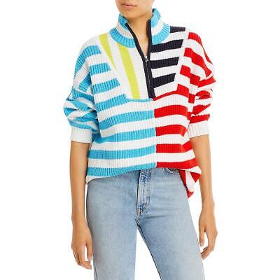 Женская рубашка-свитер с воротником-стойкой в полоску Хэмптон STAUD BHFO 6962
