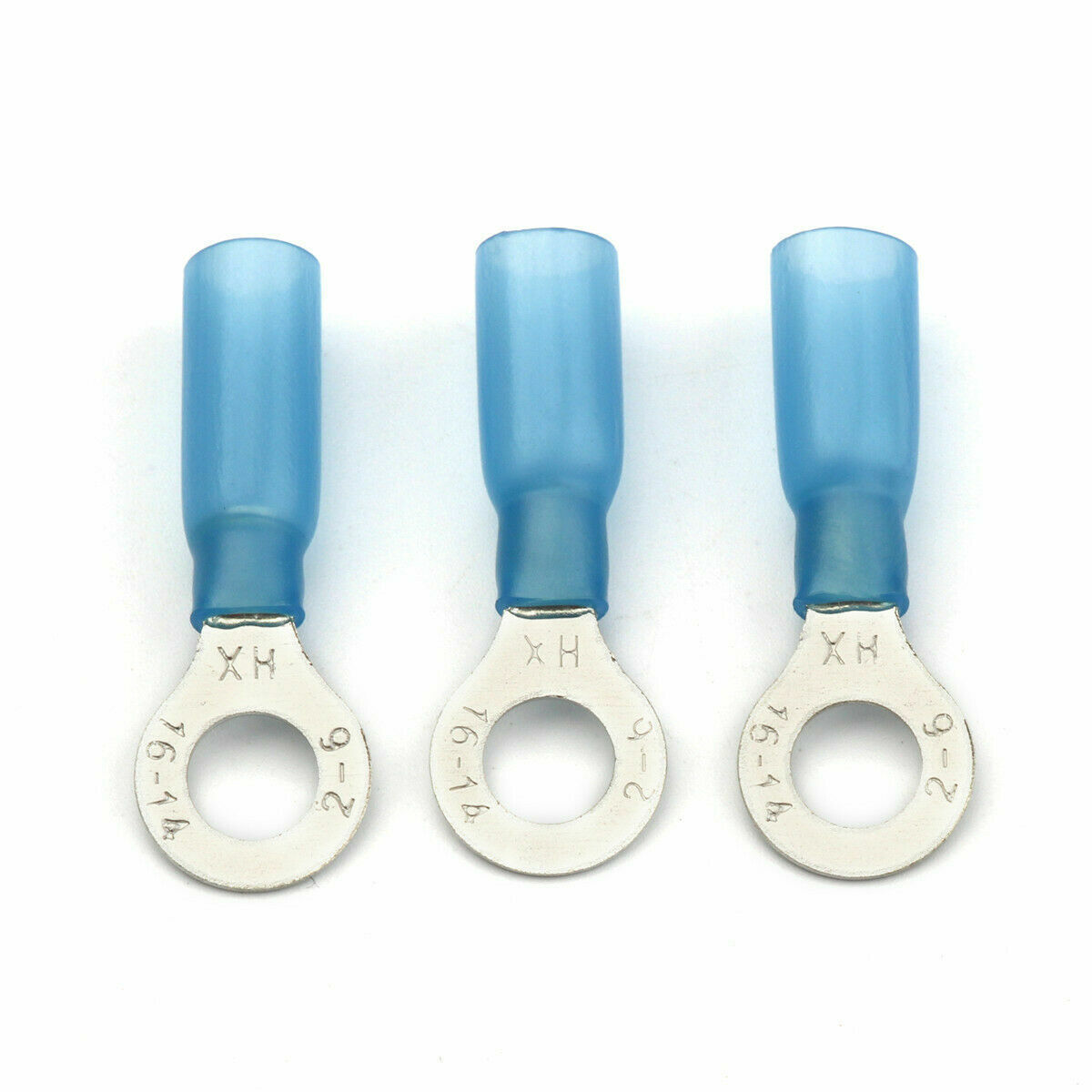 50x Heat Shrink Wire Connector Electrical 1/4" Ring Crimp Terminal 16-14AWG