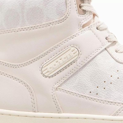 COACH COACH HI TOP COATED CANVAS SNEAKER CHALK KEINE ANGABE NEU & OVP 1476056