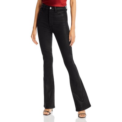 7 For All Mankind Женские черные джинсы-скинни из денима с покрытием Bootcut 31 BHFO 9975