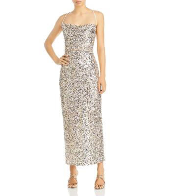 

Sabina Musaev Женское вечернее платье макси с блестками для особых случаев BHFO 3850, Multi white