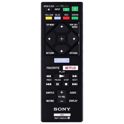 Control (rmt-vb201u) For Select Sony Blu-ray Players - Black