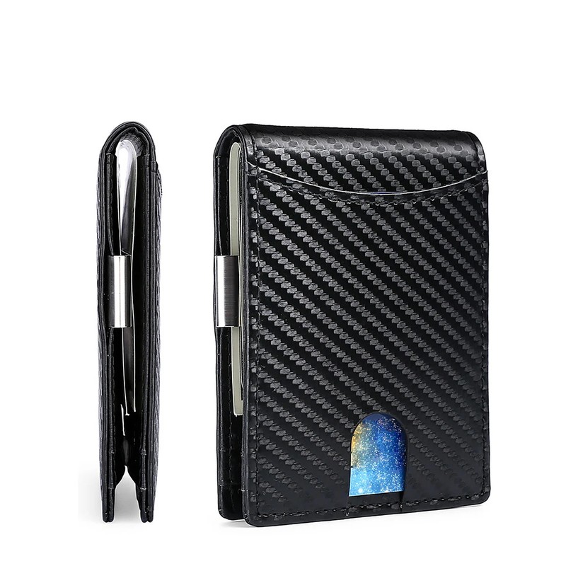 Portacarte Uomo in Fibra di Carbonio Porta Carte di Credito Portacarte Slim