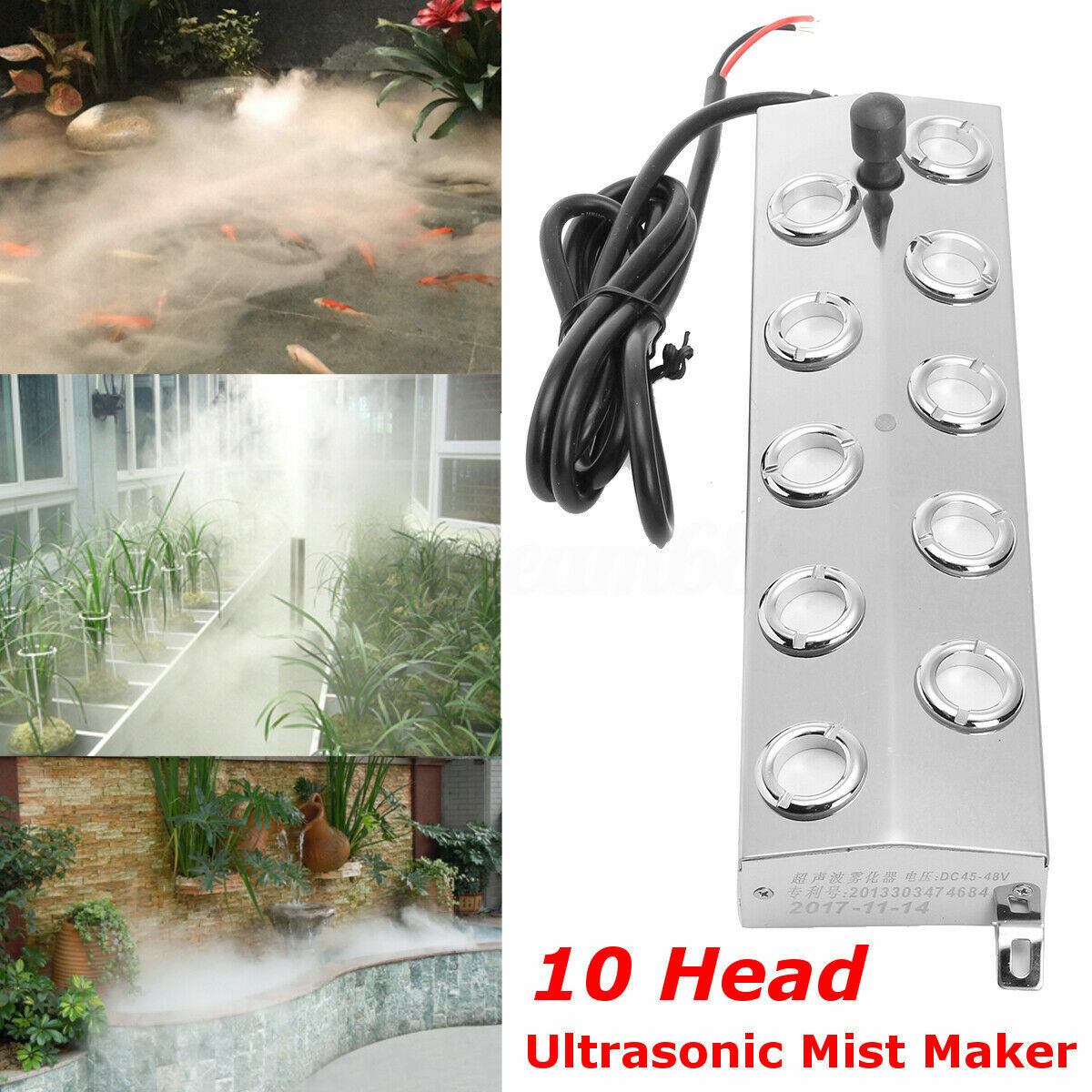 Details about 610 Heads Ultrasonic Mister Maker Fogger Fog Water Pond Atomizer Air Humidifier Details about 610 Heads Ultrasonic Mister Maker Fogger Fog Water Pond Atomizer Air Humidifier