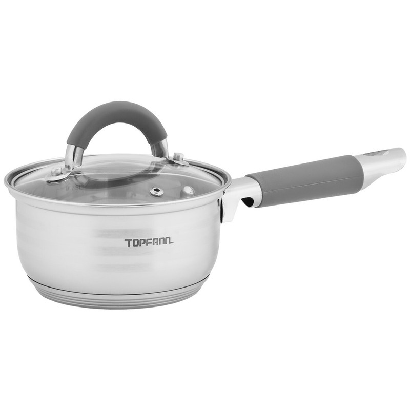 Stielkasserolle Edelstahl Kasserolle Milchtopf Stieltopf Kochtopf Induktion 14cm