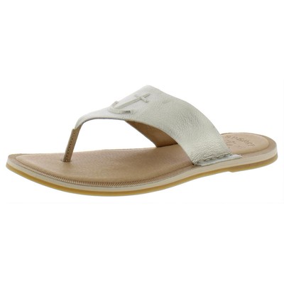 

Sperry Womens Seaport Silver Thong Sandals Shoes 7.5 Medium (B,M) BHFO 4994, Platinum, Seaport