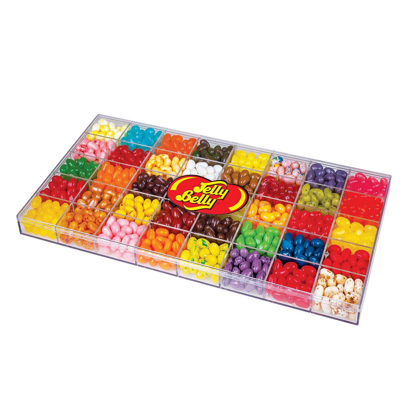 Jelly Belly Beans 40-Flavor Clear Gift Box 2 Pounds - NEW & FREE SHIPPING