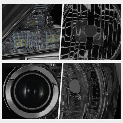 For 13-15 Lexus ES300h/ES350 OE Style LED DRL Projector Headlights Smoked/Clear