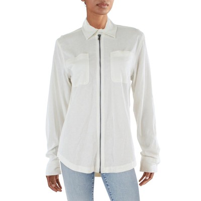 

Женская блузка-рубашка с воротником из смесового льна цвета слоновой кости Onia  BHFO 6805, Цвет слоновой кости