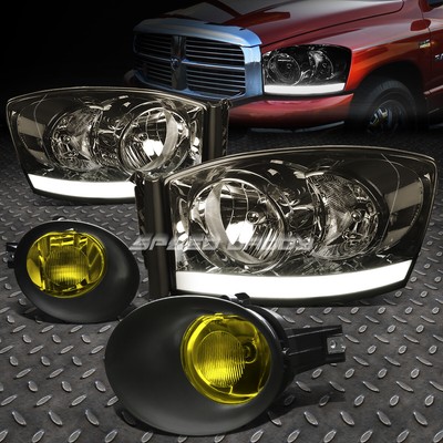 ФАРА С ЗАКОПЧЕННЫМ КОРПУСОМ + ПРОЗРАЧНЫЙ УГОЛ + LED DRL + ПРОТИВОТУМАННАЯ ФАРА ЯНТАРНОГО ЦВЕТА ДЛЯ 06-08 RAM DH