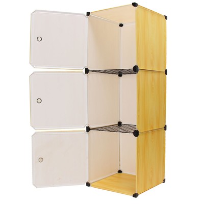 3 Cubo Enclavamiento Armario Organizador Almacenaje Ropa Gabinete 60'' Estantes
