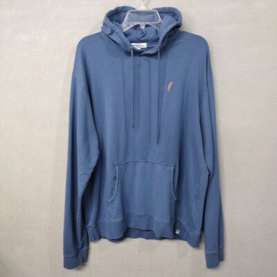 Peter Millar Pullover Hoodie Men's XL Long Sleeve Blue Cotton Modal Spandex 