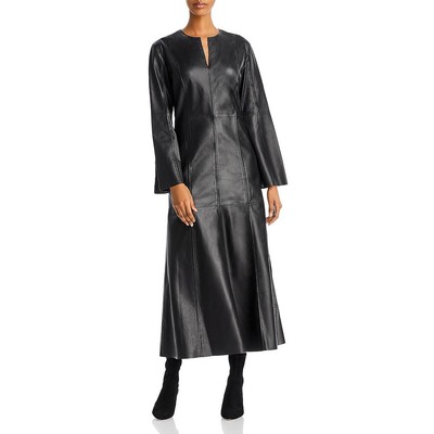 Женское макси-платье Karmillos из черной овечьей кожи от Malene Birger 38 BHFO 2228