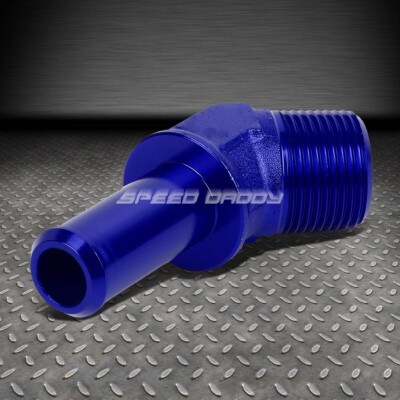 3/4 NPT ШТЕКЕР ОТ 45 ГРАДУСОВ ДО 3/4 ПАТРУБКА ДЛЯ ШЛАНГА СИНИЙ АЛЮМИНИЕВЫЙ ПЕРЕХОДНИК