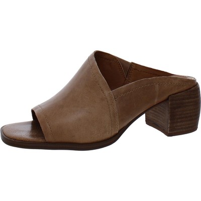 

Lucky Brand Womens Jemie Taupe Leather Slip On Heels 7 Medium (B, M) BHFO 6744