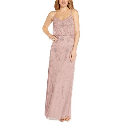 

Adrianna Papell Женское розовое вечернее платье макси с пайетками  BHFO 0829, Dusted pestal