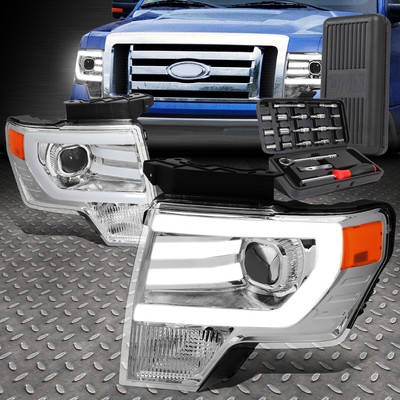 ДЛЯ 09-14 FORD F150 LED DRL ХРОМИРОВАННЫЕ ЯНТАРНЫЕ УГЛОВЫЕ ФАРЫ-ПРОЕКТОРЫ + НАБОР ИНСТРУМЕНТОВ