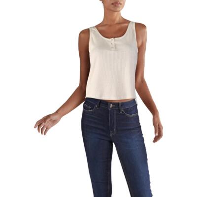 

Дизайнерская женская вязаная рубашка без рукавов на кнопках с пуловером BHFO 8584, Heather oatmeal