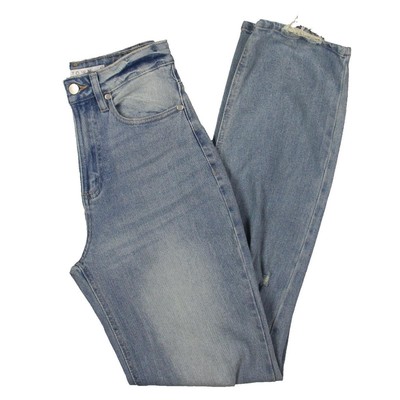 Женские синие джинсовые джинсы с прямыми штанинами Tinseltown Juniors 1 BHFO 9030