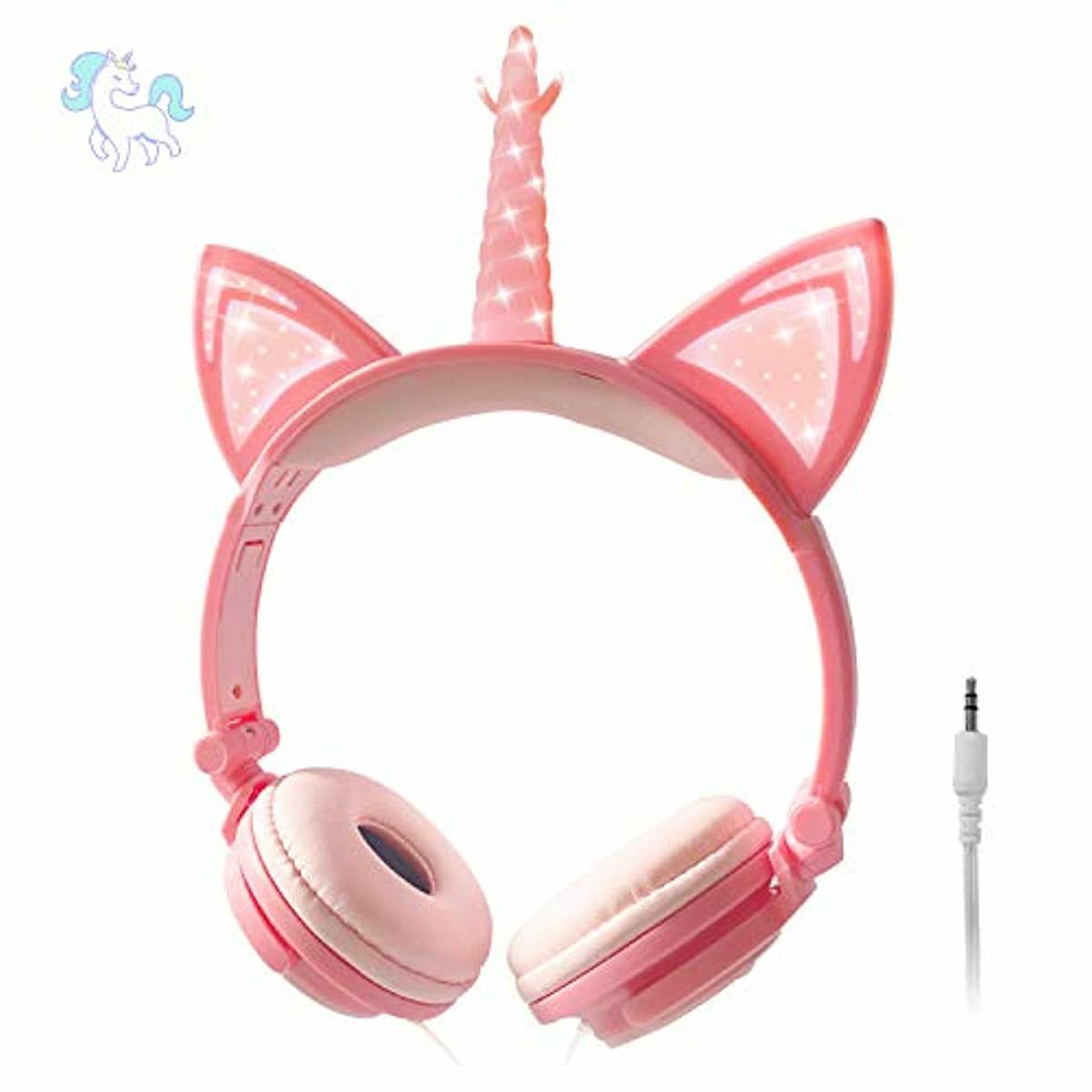 Onta Casque Audio Enfant Avec Oreilles De Chat Licorne Leger Ecouteurs Pliab Ebay