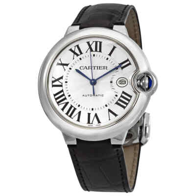 Pre-owned Cartier Ballon Bleu Automatic Silver Dial Men's Watch Wsbb0026