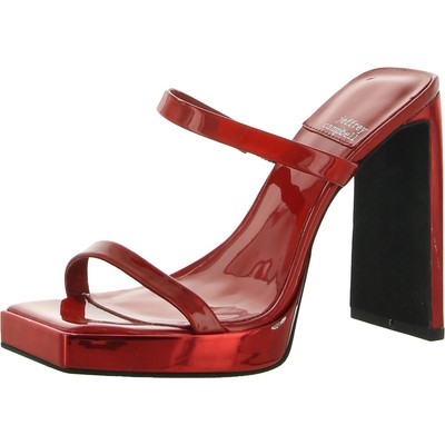 

Женские красные кожаные туфли на каблуке Jeffrey Campbell 6 Medium (B,M) BHFO 1220, Красный, BHFO