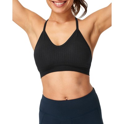

Женский спортивный бюстгальтер с поддержкой Sweaty Betty Mindful Black Light Support Athletic  BHFO 3675, Черный