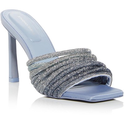 Женские босоножки-горки Jonathan Simkhai Lena с несколькими ремешками синего цвета, размер 38, средний (B,M) 7255