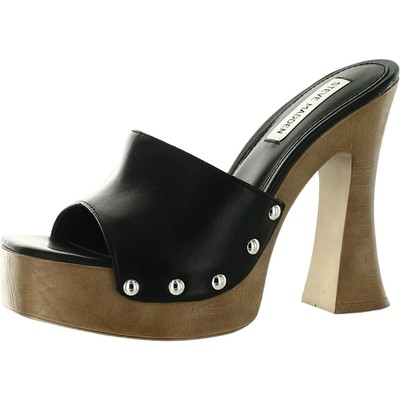 

Steve Madden Женские черные туфли на платформе на платформе, размер 7,5, средний (B,M) BHFO 0472, Black leather