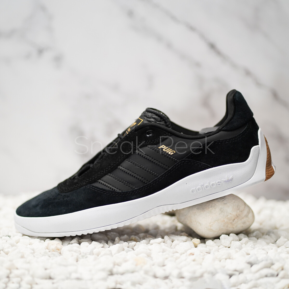 

Мужские кроссовки Adidas Puig, черные замшевые кроссовки для бега #149, Черный, Adidas
